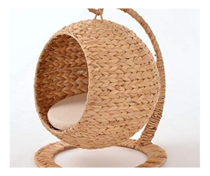 Cama para mascotas de Jacinto natural: cama tejida sostenible para mascotas con diseño transpirable y embalaje de dibujos animados de proveedores de Vietnam - Product Image 1