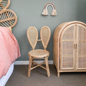 Chaises de bébé en rotin vietnamien, meubles pour enfants en bas âge, chaise d'oreille de lapin mignon, logo personnalisé accepté - Product Image 3
