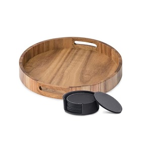 ถาดไม้อะคาเซียทรงรีสไตล์วินเทจสำหรับตกแต่งบ้านถาดไม้เกรดอาหาร - Product Image 4