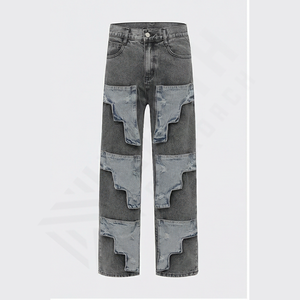 กางเกงยีนส์ผู้ชายทรงสลิมฟิตแบบสกินนี่ สกรีนโลโก้ตามสั่ง ขายส่งจำนวนมาก คุณภาพสูง รับผลิตแบบ OEM - Product Image 1