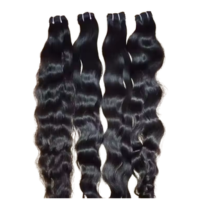 Extensiones de cabello Remy de templo indio crudo | Textura rizada natural | Suministro de fábrica del sur de la India a precios al por mayor - Product Image 2