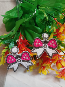 Boucles d'oreilles perlées ethniques de meilleure qualité avec design tribal Bijoux traditionnels faits à la main pour les mariages par glowin fashion - Product Image 6