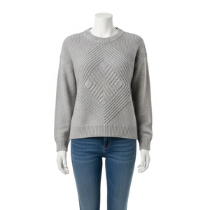 Pull en maille douce pour femme, anti-boulochage, gaufré, chaud, tendance, pull d'hiver, confortable, décontracté, haut en maille, style douillet - Product Image 1