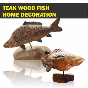 PEZ DE MADERA DE TÉK PARA DECORACIÓN DEL HOGAR - Product Image 1