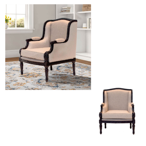 Nuevos muebles de sala de estar Arion, marco de madera de caoba tallado a mano, sillón decorativo clásico para villas y hoteles de Indonesia - Product Image 4