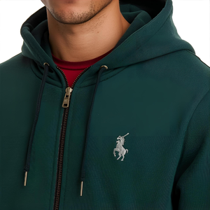 Sudadera con capucha y cremallera de algodón suave con cremallera frontal y opciones de etiqueta privada OEM/ODM - Product Image 4