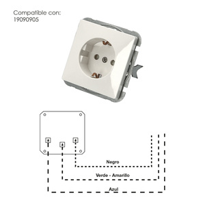 Prise de base avec prise de terre (mécanisme) - Product Image 3
