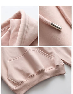 Pull oversize brodé à capuche pour femme avec doublure chaude en polaire douce pour les streetwear d'hiver et les activités de plein air - Product Image 6