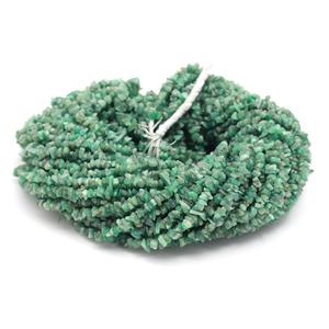 ลูกปัดมรกตธรรมชาติแบบไม่เจียระไนเรียบขนาด3-5มม. ลูกปัดมรกตสำหรับทำเครื่องประดับ - Product Image 3