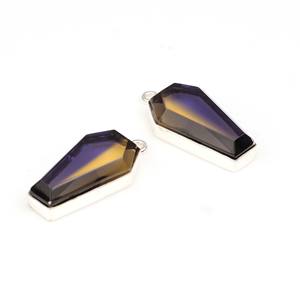 สร้อยคอจี้เงินแท้ 925 รูปทรงโลงศพ ขนาด 10x17 มม. ประดับด้วยพลอยแอมโมไลต์สีทอง ม่วง เหลือง ดีไซน์ทันสมัย ขายดี - Product Image 4