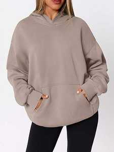 2025 <b>Women</b> Oversized Hoodie Sweatshirt Casual <b>Fleece</b> Pullover Fall Winter Fashion Workout <b>Tops</b> Soft Warm Sweaters - Product Image 2
