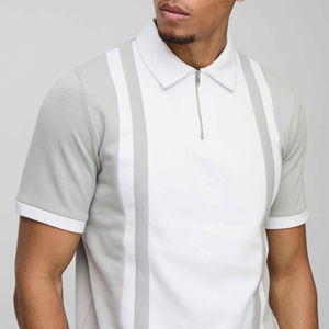 Algodón transpirable de talla grande para hombre para Polo Diseños OEM personalizados y técnicas impresas de estilo informal de punto con logotipo - Product Image 2