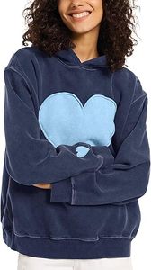 Ladies <b>Oversized</b> Heart Patch Couple's Hoodies and <b>Sweatshirts</b> crafted from cotton polyester heavyweight <b>vintage</b> hoodies - Product Image 3