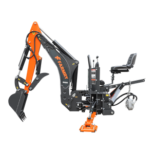 8' 2-Tractor Backhoe Curved <b>Boom</b> 15-Bucket Hydraulic Grapple Thumb Self-Contained Gear Pump Reservoir 2320 psi 3.2 Gallon Used - Product Image 5