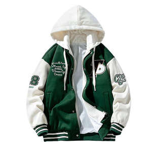 Chaqueta Varsity de alta calidad para hombre, chaqueta Bomber personalizable de béisbol con letras bordadas para hombre y mujer - Product Image 1