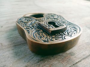 Serrure à tampon antique Cadenas en laiton Ensemble cadenas Vintage ancien ensemble de serrures à clé Cadenas classique Serrure unique avec clé - Product Image 2