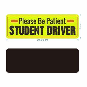 Custom Reflective Magnetic <b>Car</b> <b>Decal</b> for Student Driver-Glossy Finish Customizable Size & Logo Free Design Proof - Product Image 2