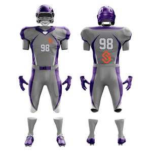 Ensemble d'uniformes de football américain personnalisé, maillot d'équipe de sublimation, ensemble d'uniformes de football américain en polyester respirant pour l'entraînement - Product Image 2