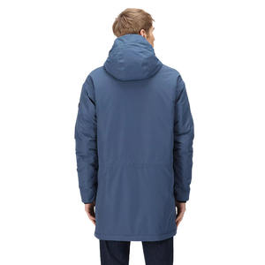 Hot Selling Design <b>Men</b> Blue Waterproof Zipper <b>Long</b> Length Parka <b>Jackets</b> for Sale Custom Made Winter <b>Jackets</b> - Product Image 2
