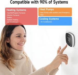 Thermostat intelligent WiFi Tuya 24V à économie d'énergie avec capteur PIR et <span class=keywords><strong>mode</strong></span> automatique pour système de <span class=keywords><strong>chauffage</strong></span> et de climatisation HVAC - Product Image 2