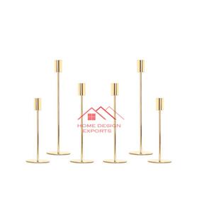 Bougeoir en métal fait main avec finition dorée pour la décoration de la maison et de l'hôtel Bougeoir décoratif de table - Product Image 3