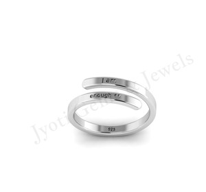 2025แหวนเงินสเตอร์ลิง S925เงินแท้สลักชื่อโลโก้ได้ตามต้องการ - Product Image 1