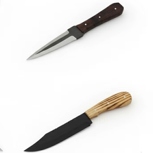 Juego de Cuchillos Hechos a Mano al por Mayor de 4 Piezas, Hojas de Acero con Alto Contenido de Carbono, Mangos de Madera Personalizados, Ambidiestros, Duraderos, Afilados y Ligeros - Product Image 3