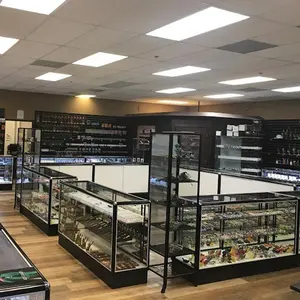 smoke shop display thickened glass display cabinets