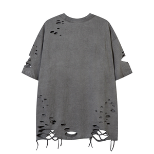 Ropa de calle con lavado ácido de calidad superior, camiseta gráfica de ajuste extragrande desgastada, tela de punto de algodón 100% para hombres - Product Image 2