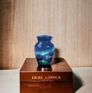 New Design Cremation <b>Keepsake</b> Urns Best Selling Customized Hand Engraved Metal <b>Keepsake</b> Cremation Urn With Velvet <b>Box</b> - Product Image 3