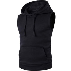 Men's Cotton Fleece Sleeveless <b>Gym</b> <b>Hoodies</b> High Quality Custom Winter Fitness Sportswear Quick Dry Breathable - Product Image 3