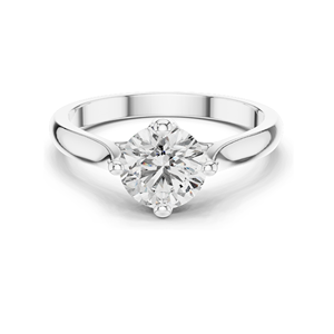 Bague de fiançailles en diamant de laboratoire de 1,00 carat pour femme, clarté VVS-VS, or 18 carats, 14 carats, 10 carats et argent 925, moissanite et diamant de laboratoire - Product Image 2