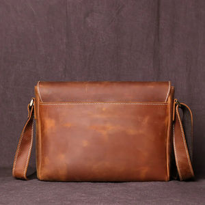 New Genuine <b>Leather</b> Men's Shoulder <b>Bag</b> First Layer <b>Leather</b> Vertical <b>Crossbody</b> <b>Bag</b> Casual Versatile <b>Bags</b> - Product Image 3