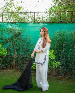 DESIGNER WEAR EXCLUSIVE Girls Traditional Farshi Salwar Kameez Suit Roman <b>Silk</b> Fabric Knee-Length Top Pant <b>Organza</b> Dupatta Radhe - Product Image 5