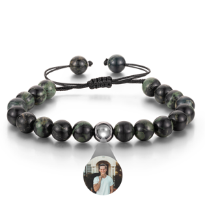 Bracelet de perles de jaspe <span class=keywords><strong>Kamba</strong></span> personnalisé bijoux de projection de photos de mode pour couples et amis cadeau parfait - Product Image 1