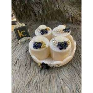 Juego de 2 tarros de fruta seca de resina de diseño hecho a mano puro para restaurantes planos y porciones de fruta seca de hoteles - Product Image 2