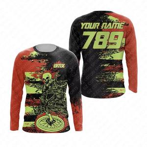 Comprar venta al por mayor OEM manga completa personalizada sublimación impresa transpirable poliéster Racer Biker Wear camisa - Product Image 5