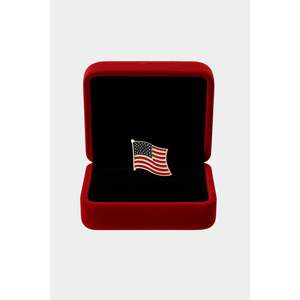10-Pack Fashionable American Flag Lapel Pins with Enamel Technique - Product Image 3