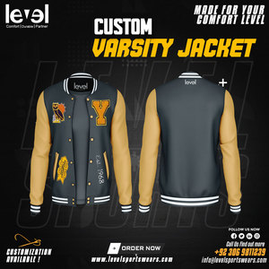 Chaqueta Universitaria de Béisbol Personalizada OEM, Unisex, Estilo Vintage, de Lona, Resistente al Viento, con Capucha, Estilo Hip Hop, con Parches - Product Image 4