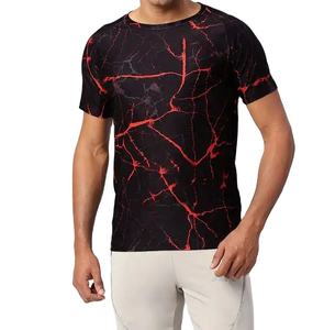 เสื้อยืดผู้ชายผ้ากรดเสื้อยืดแนวสตรีทเสื้อยืดหินฮิปฮอปสไตล์วินเทจปรับแต่งโลโก้ขนาดใหญ่ - Product Image 1