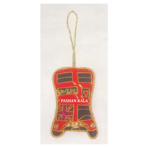 El diseño personalizado más hermoso para el comprador adorno colgante de árbol de Navidad hecho a mano Zari bordado trabajo artículos de decoración de Navidad - Product Image 1