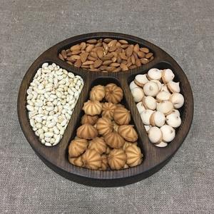 Assiette de service en bois personnalisée en gros pour chocolats et fruits secs différentes tailles et formes commande minimum 100 pièces - Product Image 4