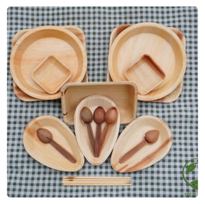 Platos sofisticados de hoja de palma Areca, perfectos para bodas, picnics y más - Product Image 5