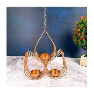 โลหะโบราณคุณภาพสูงขัดเงาหอมแขวนเทียน Sconce เทียนยืนออกแบบตกแต่งคริสต์มาส - Product Image 1