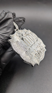 Colgante Clásico de Lujo Iced Out de Plata 925 con Diamantes de Moissanita VVS Brillantes, Estilo Hip Hop, para Uso Unisex - Product Image 3