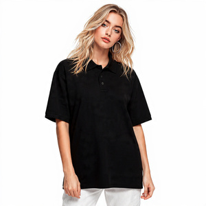 Button Down Sublimation Polo Tee Shirt Women Outdoor Street Printed Polo Shirt Ladies Drop Shoulder Sublimated Polo Shirts Women - Product Image 6