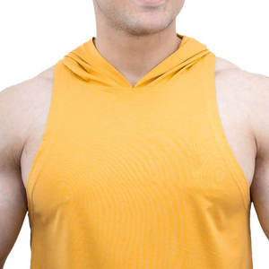 Venta al por mayor de sudaderas con capucha sin mangas de fitness entrenamiento personalizado músculo gimnasio desgaste moda caliente gimnasio personalizado básico algodón mezclado hecho con capucha - Product Image 6