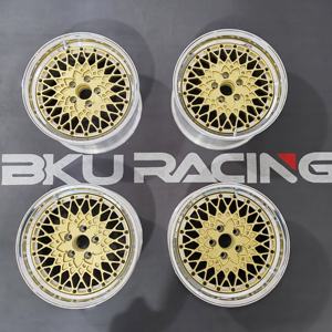 Bku 3 Pièces <span class=keywords><strong>Roues</strong></span> E50 pour <span class=keywords><strong>BMW</strong></span> E30 M3 E12 E28 535I 528I 320I E36 E23 735I 15 16 17 Pouces Jante Personnalisé Mesh Design Alliage 4x100 Roue - Product Image 6