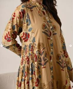 ชุดเดรสยาวแขนยาวผ้าฝ้ายปักลายยูเครนสไตล์โบฮีเมียนสไตล์เสื้อผ้าโบฮีเมียน - Product Image 2