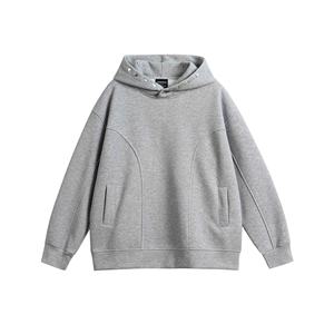 เสื้อฮู้ดสไตล์สตรีทแวร์สำหรับผู้ชายผ้าคอตตอน100% ผ้าเทอร์รี่พร้อมแผ่นปะติดแบบเปียกและกรดมีซิปสำหรับฤดูหนาว500gsm ใหม่ - Product Image 5